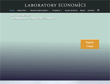 Tablet Screenshot of laboratoryeconomics.com